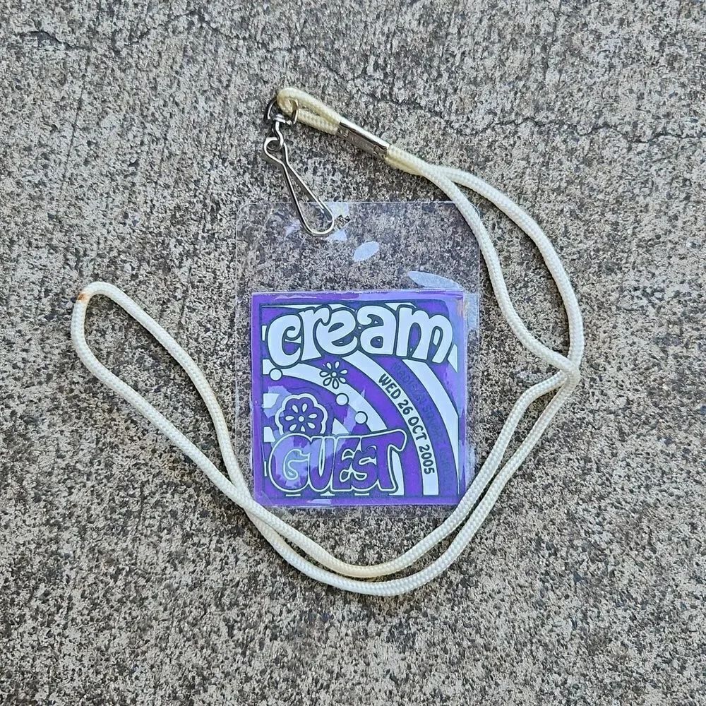 Cream Guest Pass Royal Albert Hall London and Lanyard